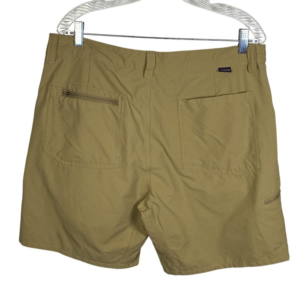 Patagonia Cargo Pockets Mens Size 36 Nylon Khaki Hiking Fishing Quick Dry - Picture 2 of 7